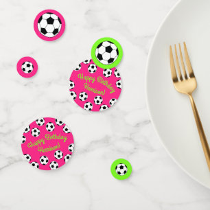 Confettis Sports de football Anniversaire fête rose