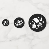 Confettis Squelette fantôme d'Halloween moderne (Devant)