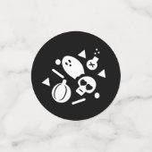 Confettis Squelette fantôme d'Halloween moderne (Petit recto)