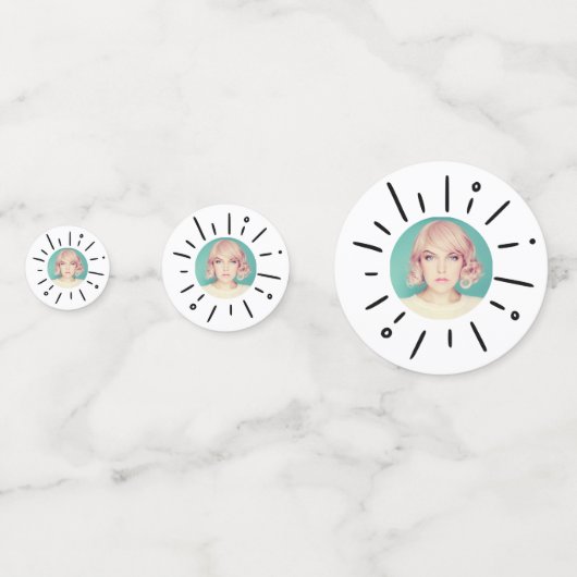 Confettis STARBURST | Editable Simple Fun Custom Photo (Devant)