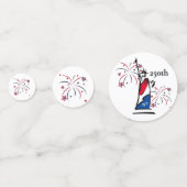 Confettis Statue de la Liberté avec Feu d'Artifice 250e Indé (Derrière)