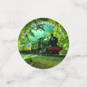 Confettis Steam Train homme's Birthday Party Table (Petit recto)