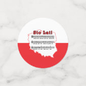 Confettis Sto Lat ! Carte de la chanson polonaise (Petit recto)