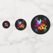 Confettis Style moderne hippie psychédélique Couleurs arc-en (Derrière)