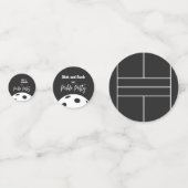 Confettis Style Rétro Neon Noir Thème Pickleball Anniversair (Derrière)