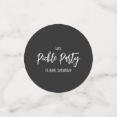 Confettis Style Rétro Neon Noir Thème Pickleball Anniversair (Petit recto)