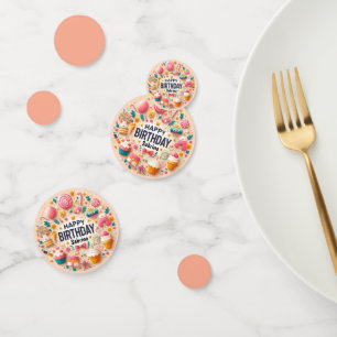 Confettis Sucette et Cupcake de Candyland Joyeux Anniversair