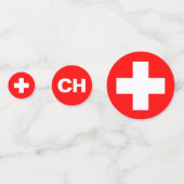 Confettis Suisse Fête nationale CH (Devant)