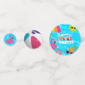 Confettis Summer Fun Pool Party Nom personnalisé (Derrière)
