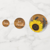 Confettis Sunflower and Horseshoe Country Western Wedding (Devant)