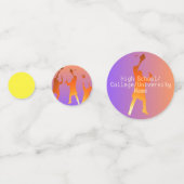 Confettis Sunset Vibrant Moderne Tech Graduation (Devant)