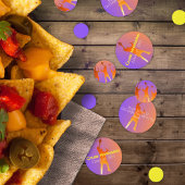 Confettis Sunset Vibrant Moderne Tech Graduation