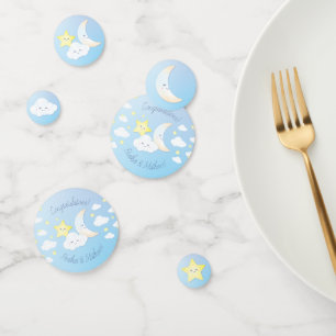 Confettis Sur la Lune et le Baby shower des étoiles