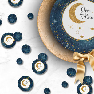 Confettis Sur Le Baby shower À Thème Espace Lune