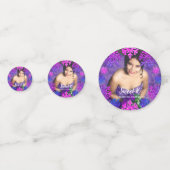 Confettis Sweet 16 Flocon de neige hivernal Anniversaire (Derrière)