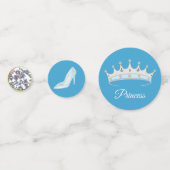 Confettis Sweet 16 Princess Tiara sur bleu turquoise clair (Devant)