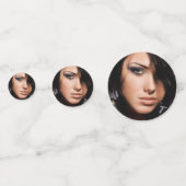 Confettis Sweet 16 rose bordeaux or tiara nom photo (Devant)