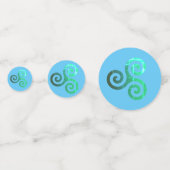 Confettis Symbole celtique antique Emerald Triskele (Devant)