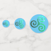 Confettis Symbole celtique antique Emerald Triskele (Derrière)