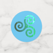 Confettis Symbole celtique antique Emerald Triskele (Petit recto)