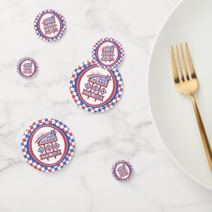 Confettis Symbole du 250e anniversaire de la Retro USA 1776-