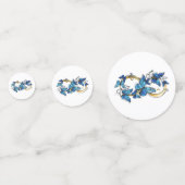 Confettis Symbole Infini de Papillons Morpho Bleus (Derrière)