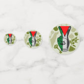 Confettis Symbole triangle rouge de résistance à la main du  (Devant)