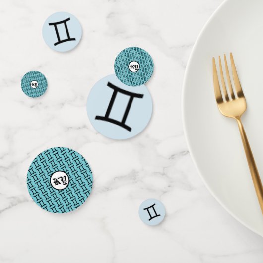 Confettis Symbole Zodiaque Gemini Standard par Kenneth Yonci (Groupe)