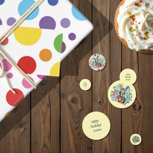 Confettis Tabby Fairy Cat Mushroom Floral