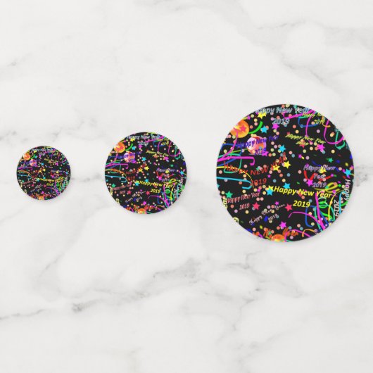 Confettis Table Confetti, Bonne année 2019 (Devant)