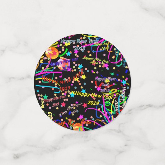 Confettis Table Confetti, Bonne année 2019 (Petit recto)