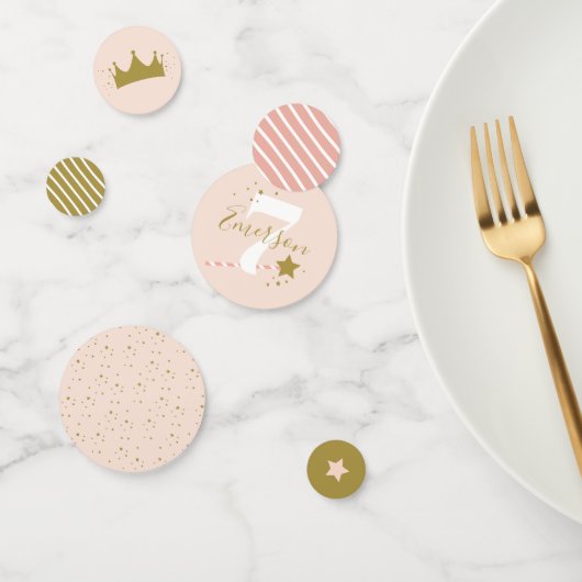 Confettis Table d'anniversaire de princesse rose (Groupe)