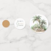 Confettis Table de Baby shower Jungle Safari Animaux (Derrière)