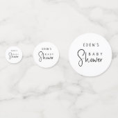 Confettis Table de Baby shower Neutre Moderne Simple Confett (Derrière)