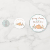 Confettis Table de Baby shower rustique de Little Citrouille (Devant)