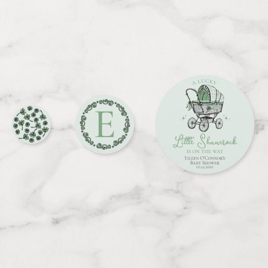 Confettis Table de Baby showers verts (Derrière)