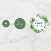 Confettis Table de Fête des mariées de palme tropicale sauva (Derrière)