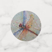 Confettis Table de libellules colorées éblouissante (Petit recto)