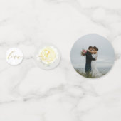 Confettis Table de mariage avec verdure géométrique moderne (Derrière)