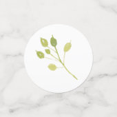 Confettis Table de mariage avec verdure géométrique moderne (Petit recto)