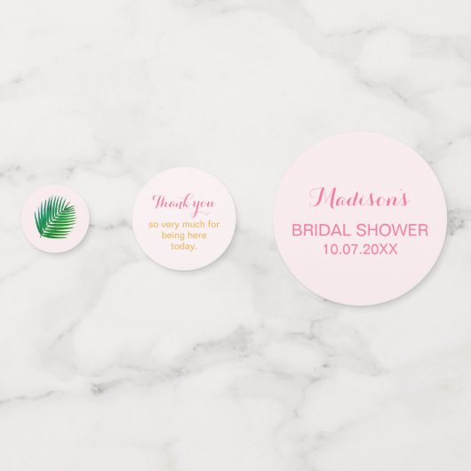 Confettis Table de mariage Editable Aloha (Derrière)