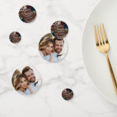 Confettis Table de mariage en bois rustique avec fleurs Mars (Groupe)