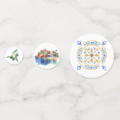 Confettis Table de mariage sur le thème de l'Italie méditerr (Derrière)