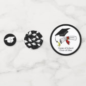 Confettis Table de personnalisation noire et blanche de la f (Devant)