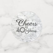 Confettis Table en faux marbre blanc pour anniversaire (Petit recto)