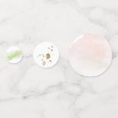 Confettis Table Fleurs Tropicales Rose Tendré (Derrière)