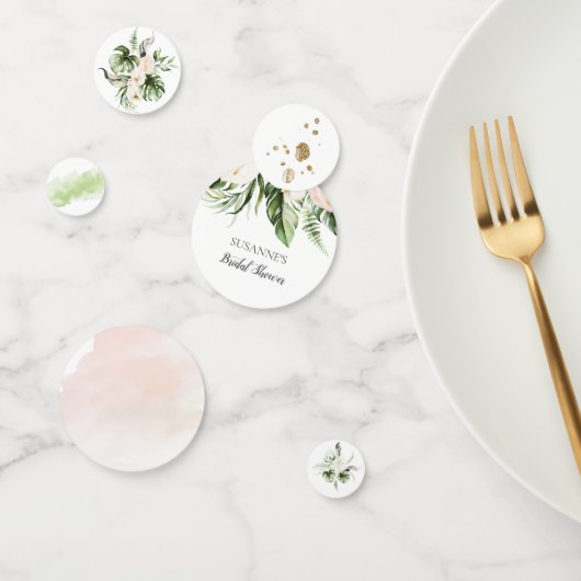 Confettis Table Fleurs Tropicales Rose Tendré (Groupe)