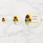 Confettis Table mariage Tournesol Rustique Table (Devant)
