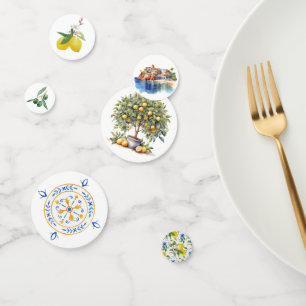 Confettis Table méditerranéenne italienne à thème Mariage