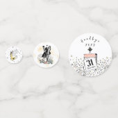 Confettis Table moderne élégante de la Soirée du Nouvel An (Derrière)